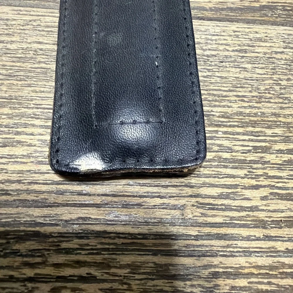 Vintage Coles Grooming Kit Nail File + Comb with Black Leather Case Made Germany